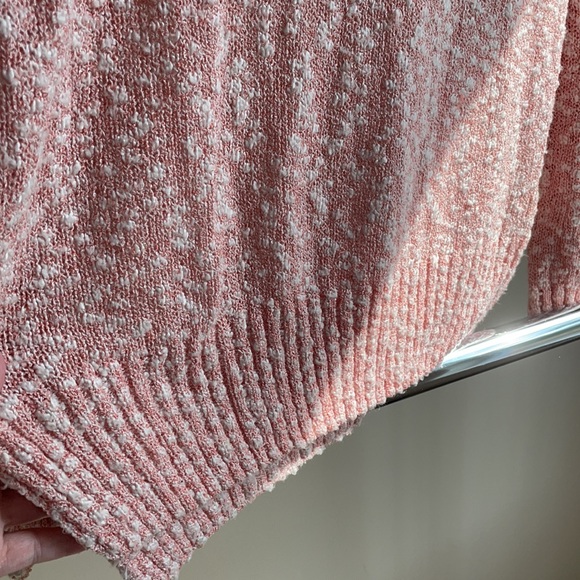 Pink and White Semi Sheer Sweater - Picture 4 of 6